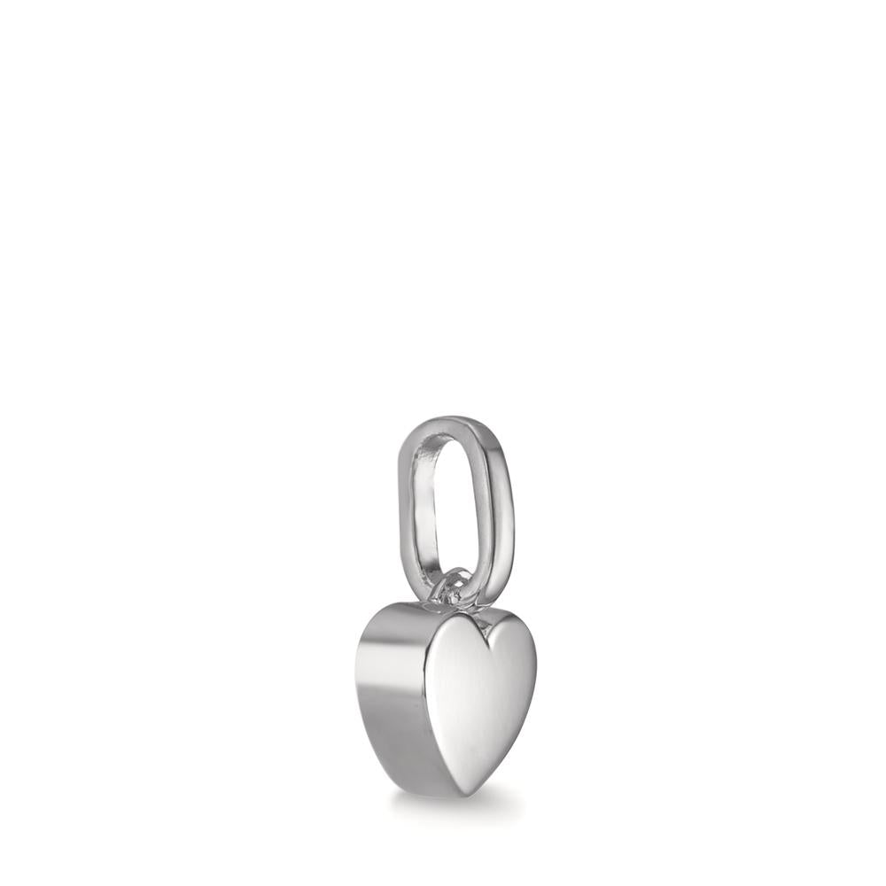 Pendant Silver Rhodium plated Heart Ø7.5 mm