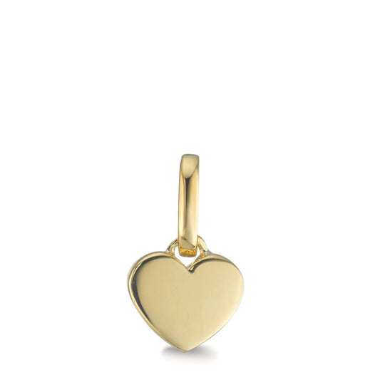 Pendant Silver Yellow Gold plated Heart Ø7.5 mm