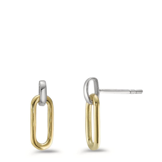 Drop Earrings Silver Yellow Bicolor