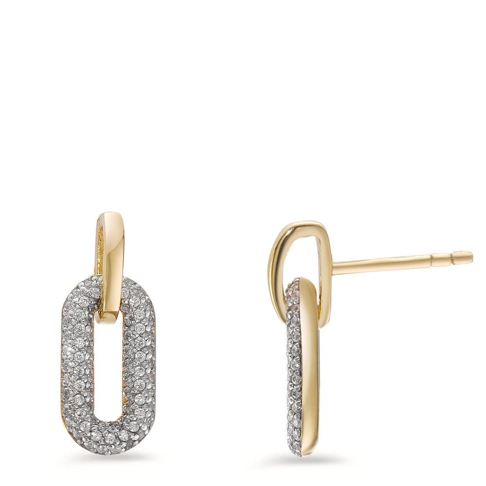 Drop Earrings 9k Yellow Gold Zirconia