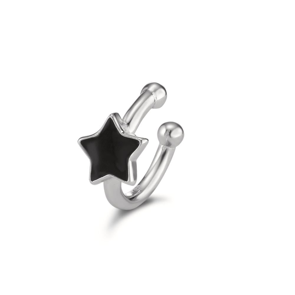 Ear Cuff Silver Rhodium plated Star Ø12 mm