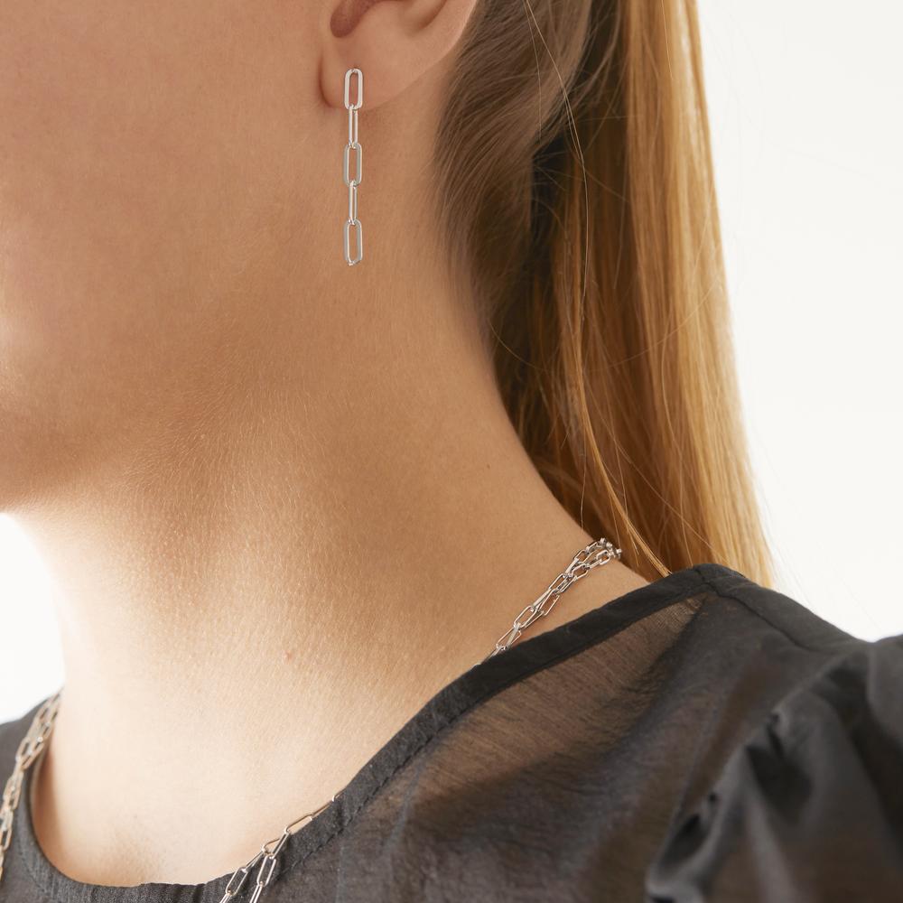 Drop Earrings Silver Rhodium plated