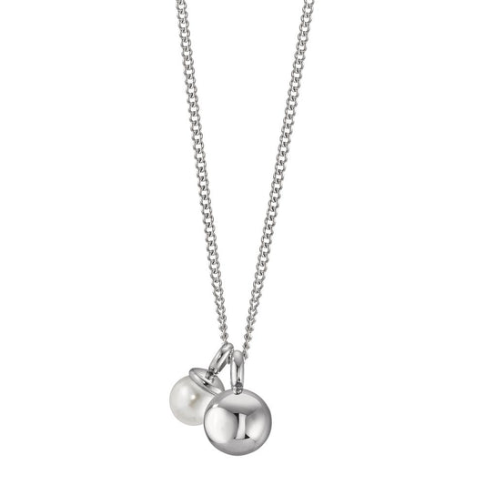 Necklace Stainless steel Shell pearl 45 cm Ø8 mm