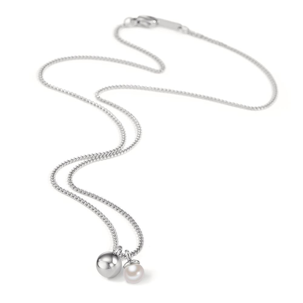 Necklace Stainless steel Shell pearl 45 cm Ø8 mm