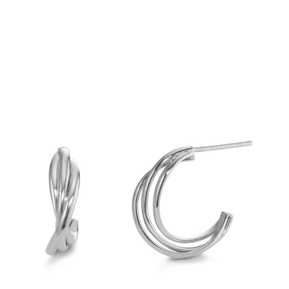 Earrings Silver Rhodium plated Ø17 mm