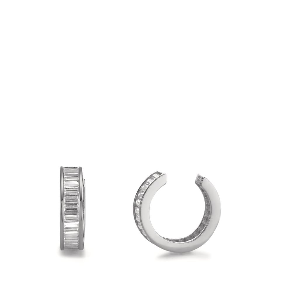 Ear Cuff Silver Zirconia Rhodium plated Ø12.5 mm