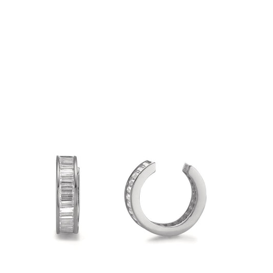 Ear Cuff Silver Zirconia Rhodium plated Ø12.5 mm