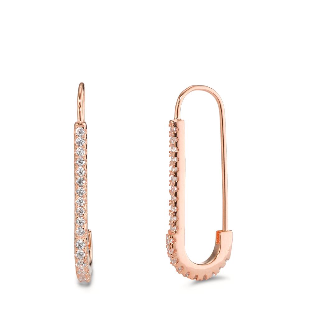 Drop Earrings Silver Zirconia Rose Gold plated