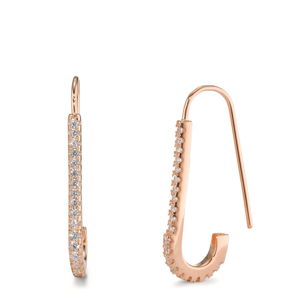 Drop Earrings Silver Zirconia Rose Gold plated