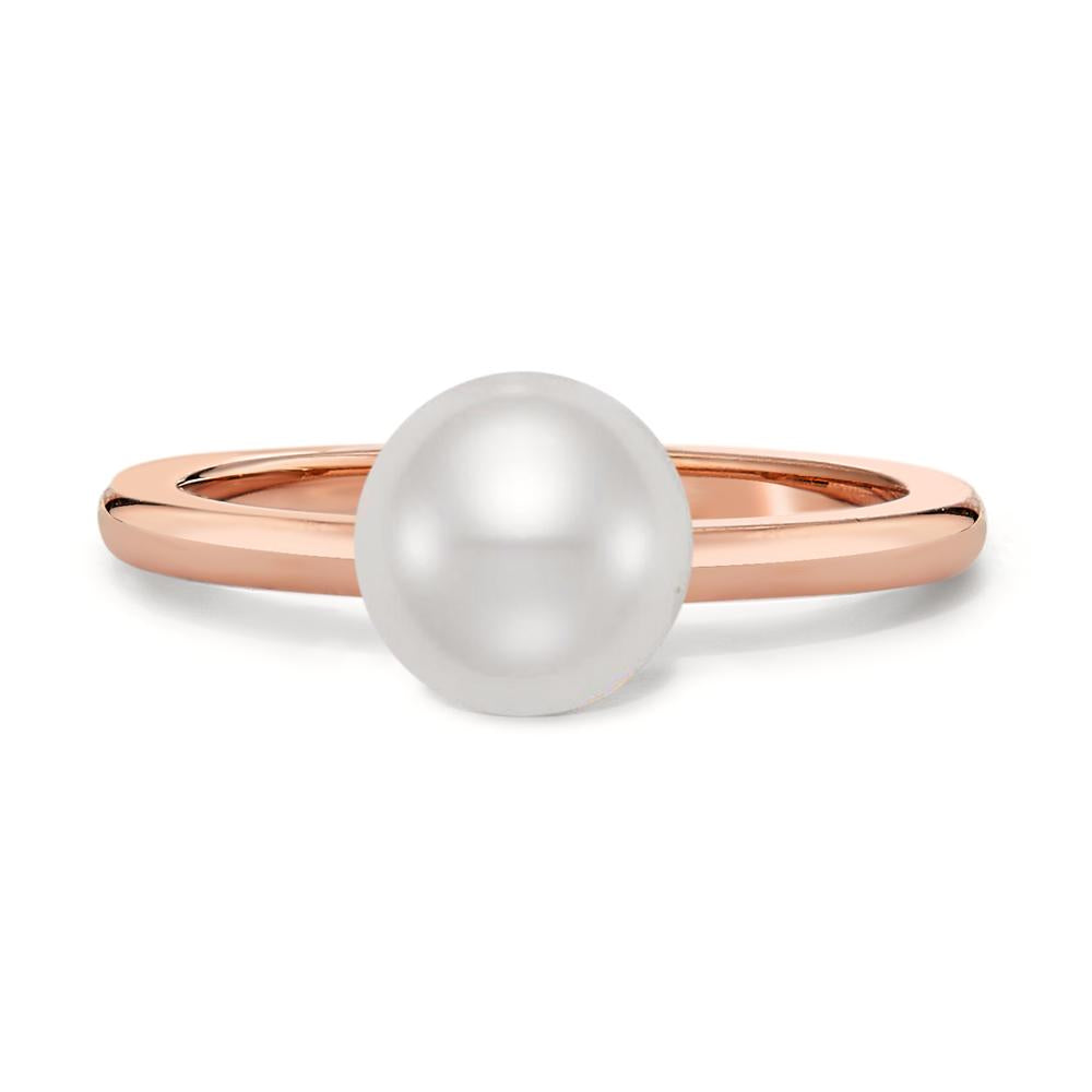 Ring Stainless steel Rose IP coated Shell pearl