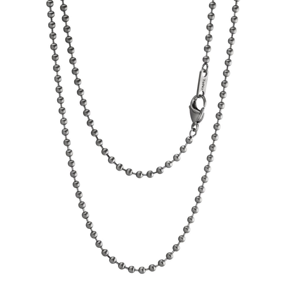 Necklace Stainless steel Gray IP coated 50 cm