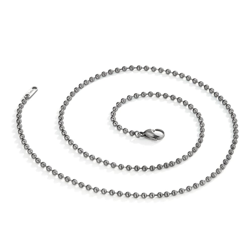 Necklace Stainless steel Gray IP coated 50 cm