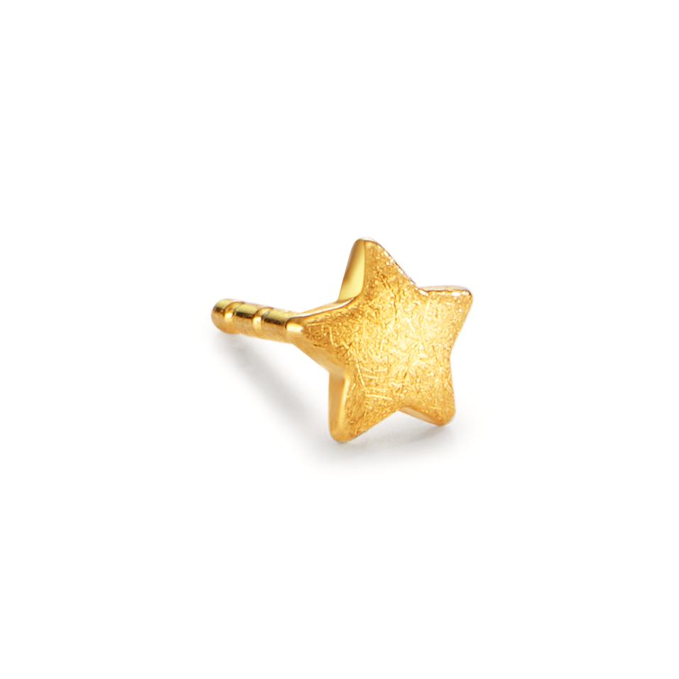 Single stud earring 18k Yellow Gold Ø5 mm