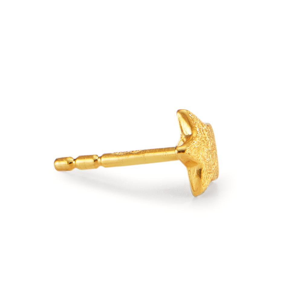 Single stud earring 18k Yellow Gold Ø5 mm