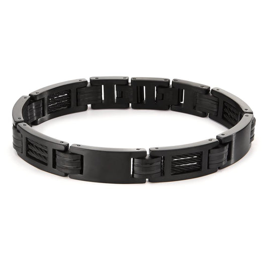 Bracelet Stainless steel Black IP coated 21.5-23 cm