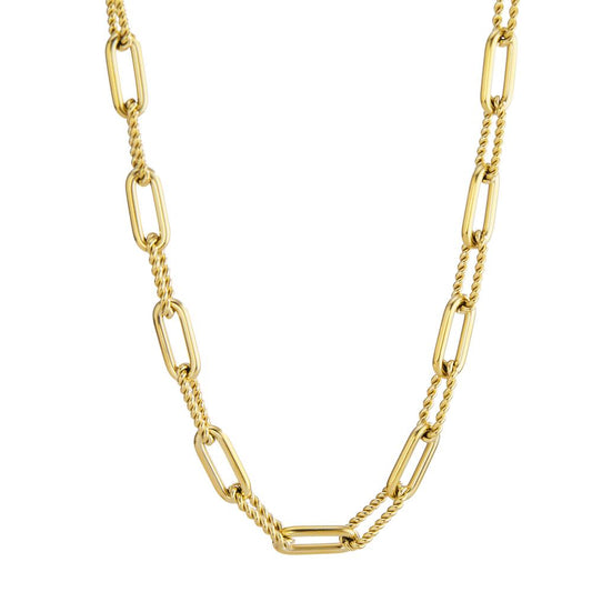 Necklace Stainless steel Yellow IP coated 45-46 cm