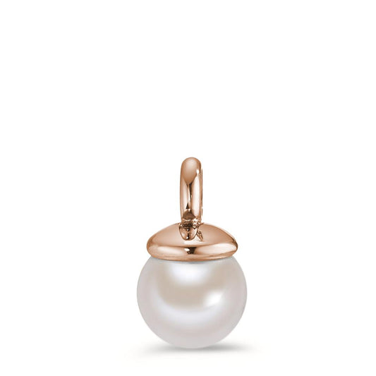 Pendant Stainless steel Rose IP coated Shell pearl Ø7 mm