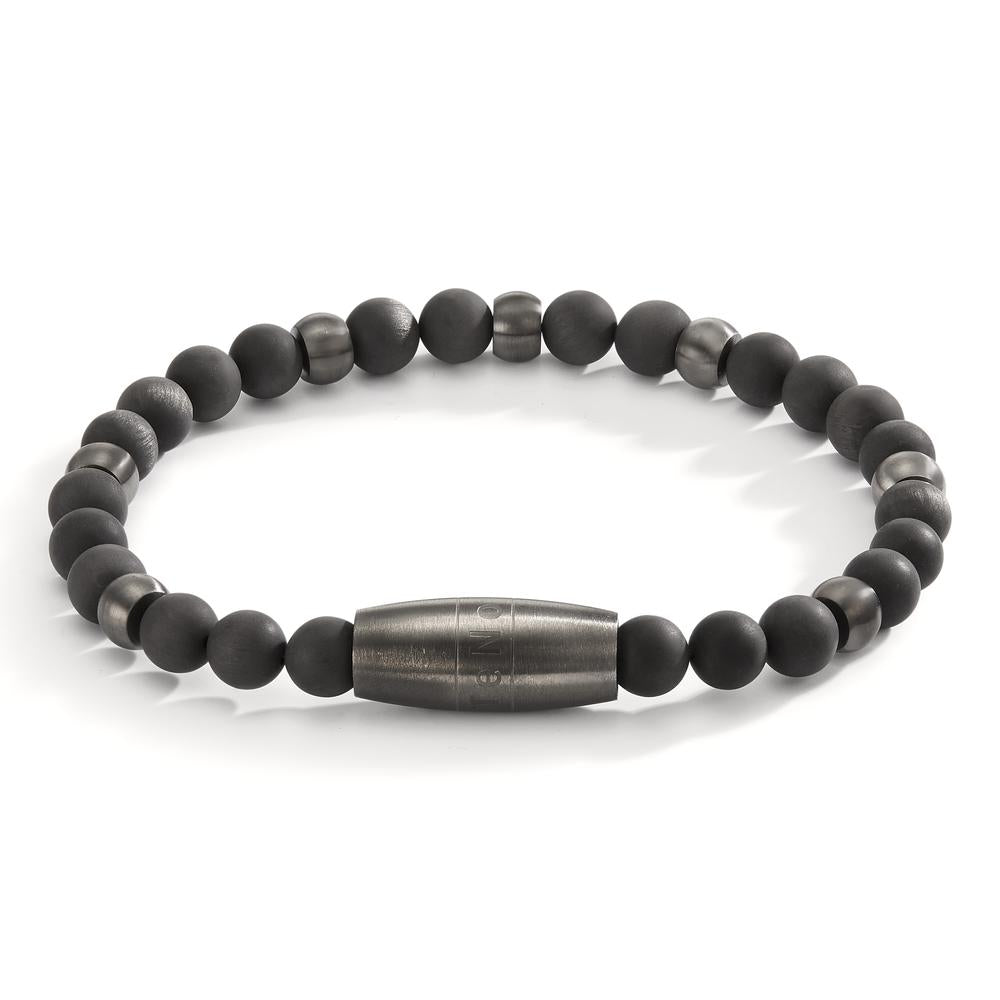 Bracelet Stainless steel, Carbon Gray IP coated 21.5 cm