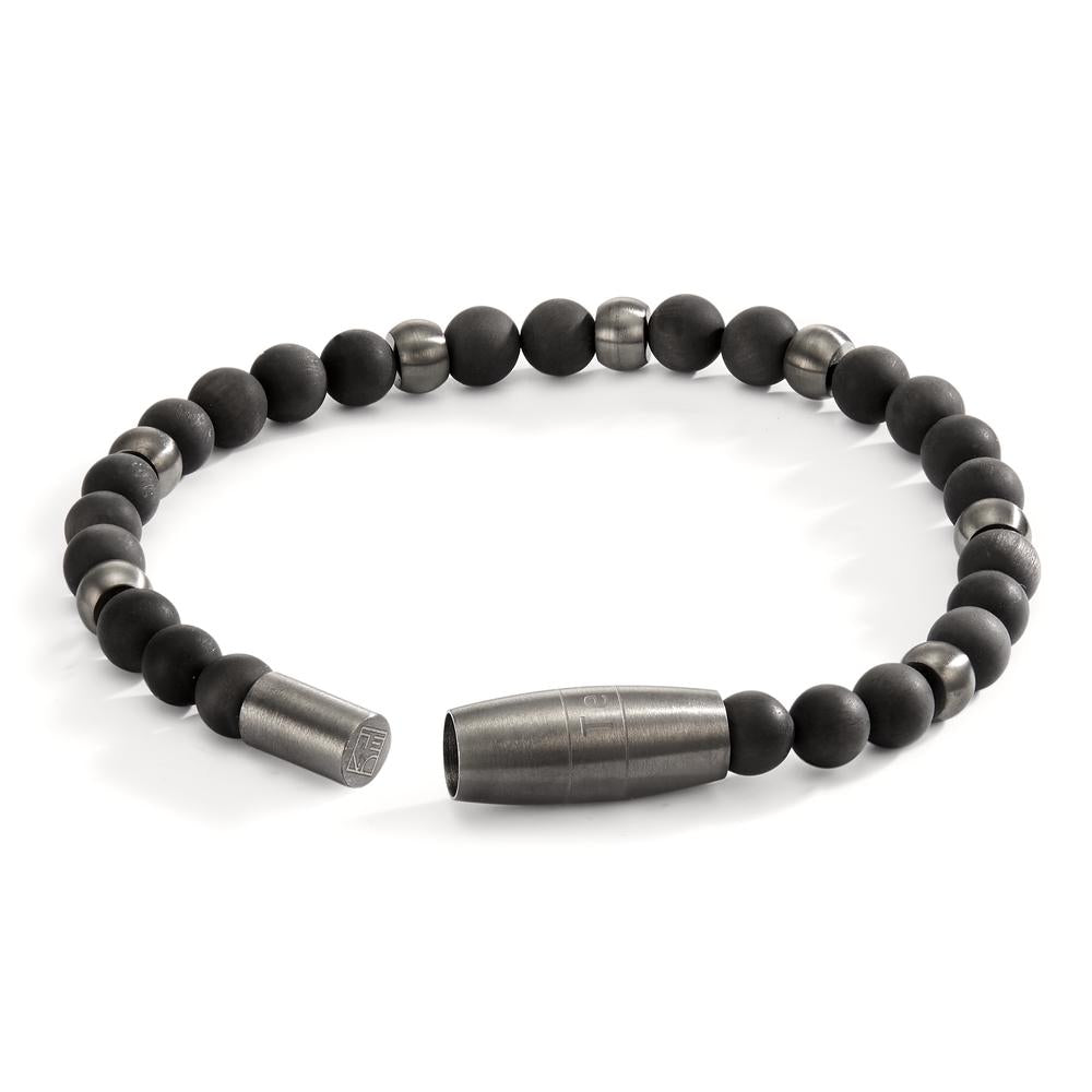 Bracelet Stainless steel, Carbon Gray IP coated 21.5 cm