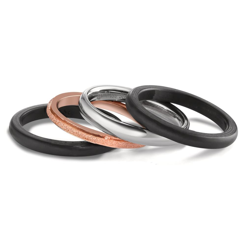 Stacking ring Stainless steel Rose IP coated