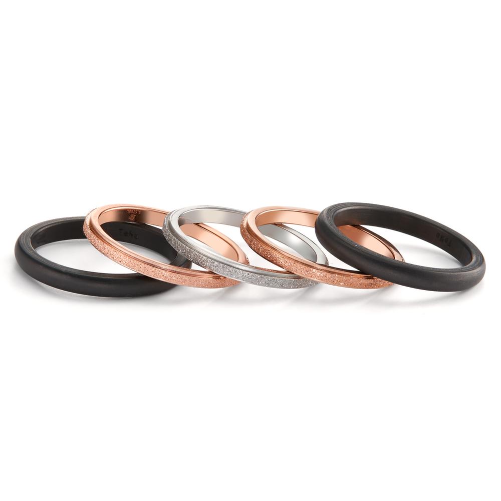 Stacking ring Stainless steel Rose IP coated