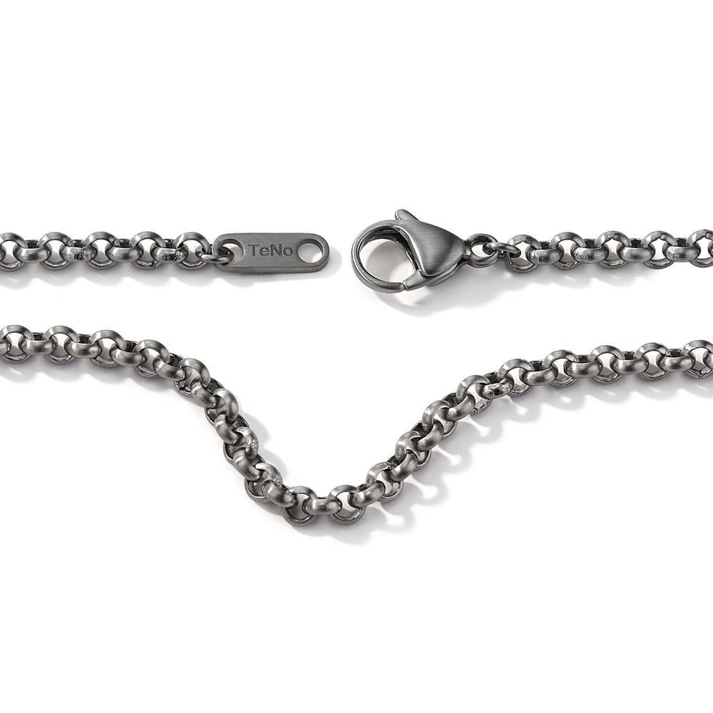 Necklace Stainless steel Gray IP coated 50 cm