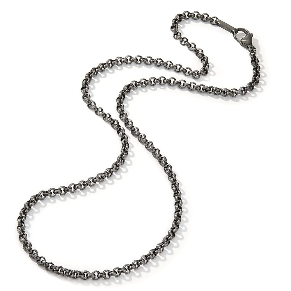 Necklace Stainless steel Gray IP coated 70 cm