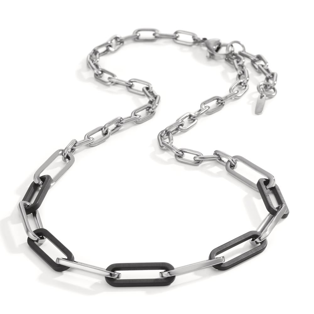 Necklace Stainless steel, Carbon 42-45 cm