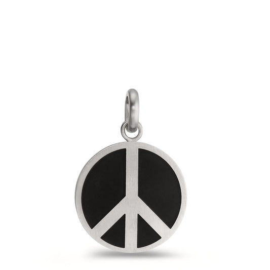 Pendant Stainless steel Enameled Peace Ø20 mm