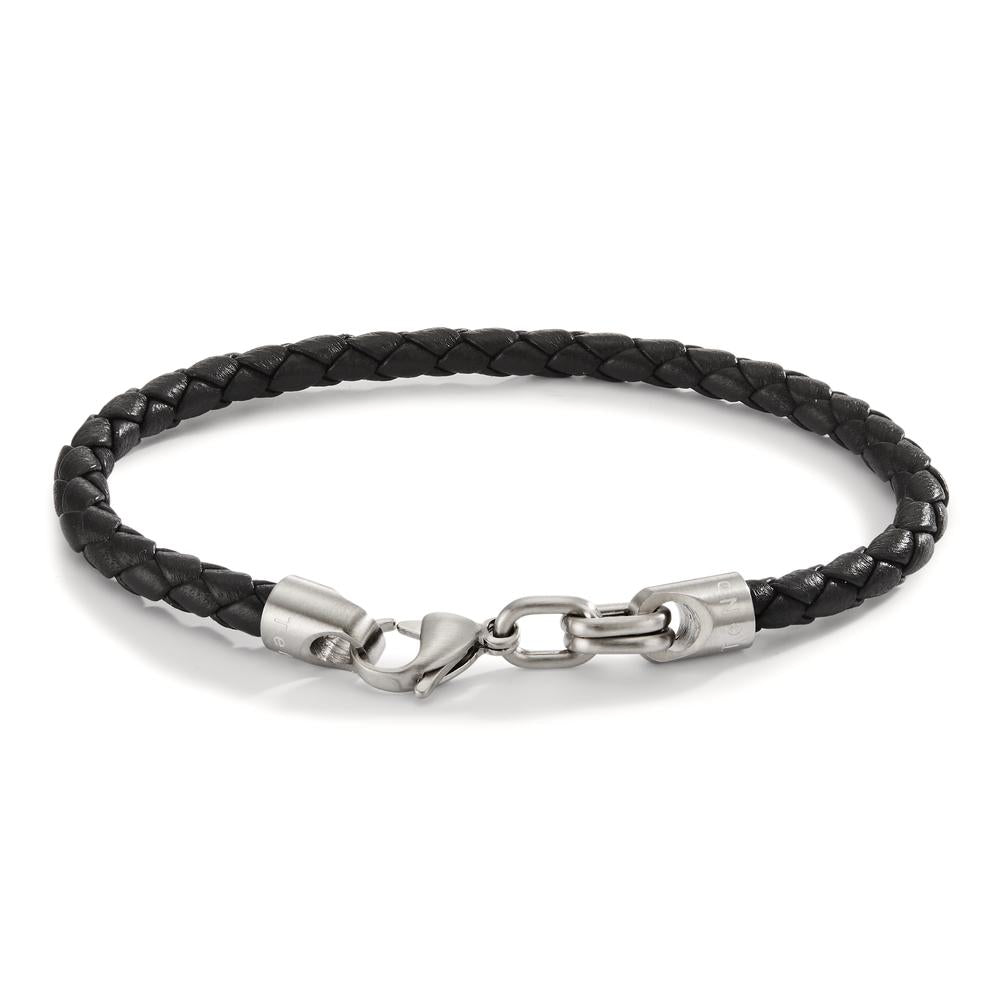 Bracelet Stainless steel, Leather 19 cm Ø5 mm