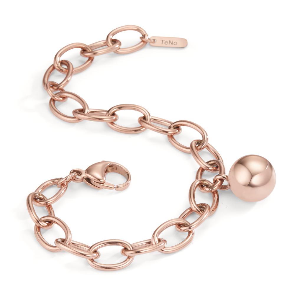 Bracelet Stainless steel Rose IP coated 16.5-21 cm