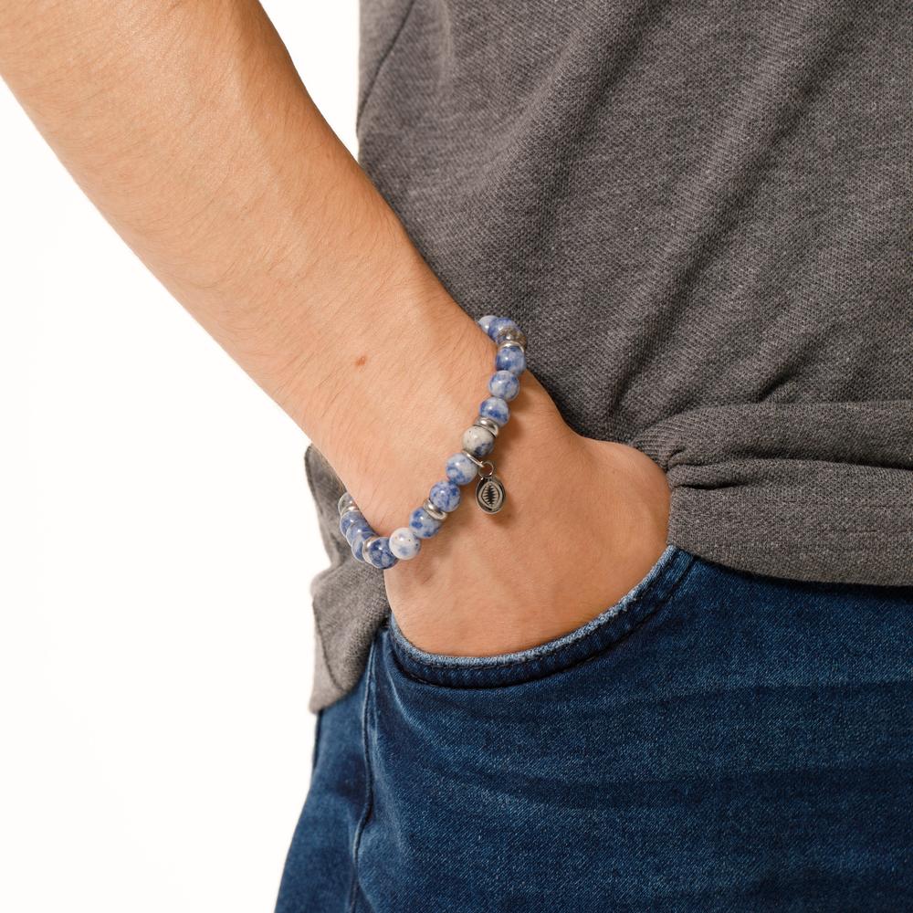 Bracelet Stainless steel Sodalite 21 cm Ø8.5 mm