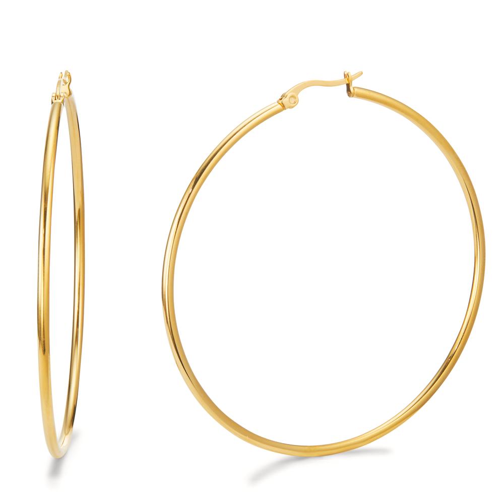 Hoop earrings Stainless steel Yellow IP coated