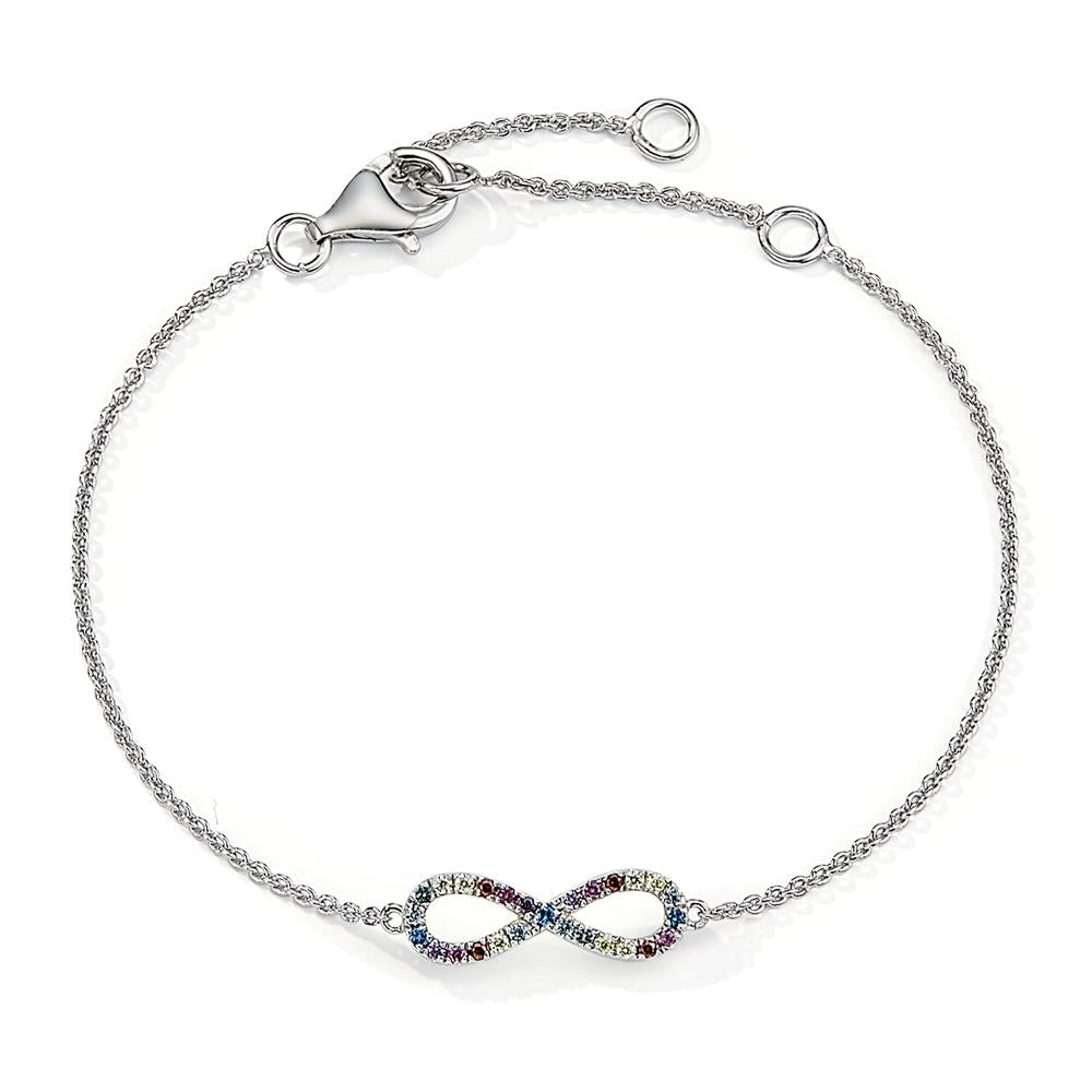 Bracelet Silver Rhodium plated Infinity 14-18 cm