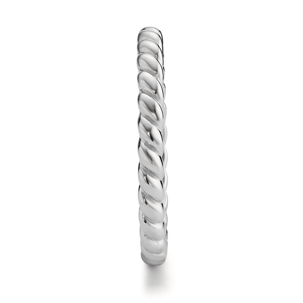 Stacking ring Silver Rhodium plated