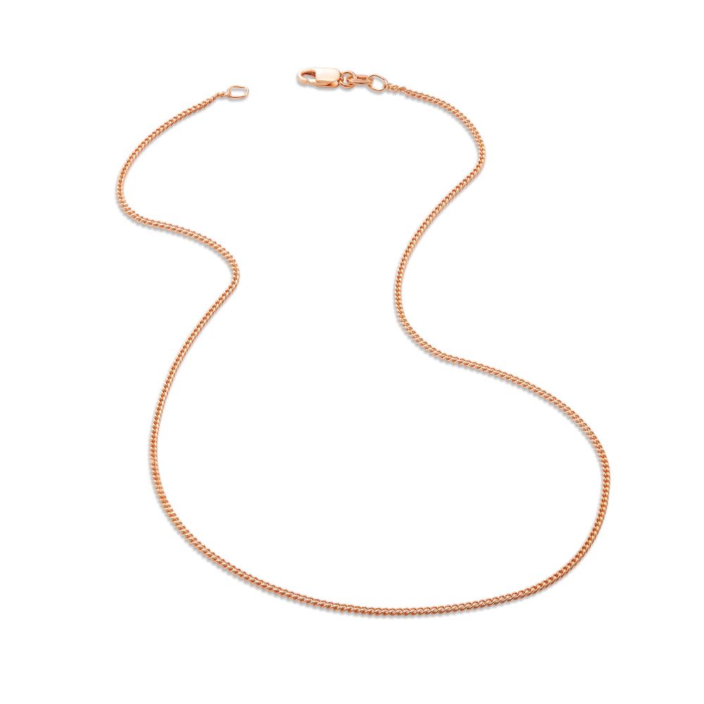 Curb-Necklace Silver Rose Gold plated 36 cm