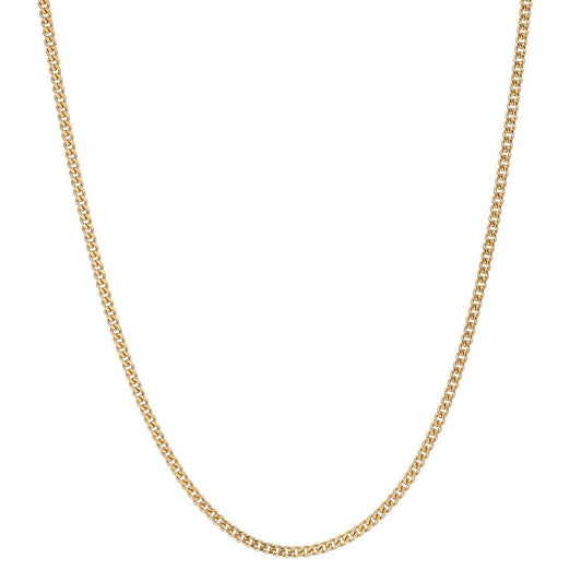 Curb-Necklace Silver Yellow Gold plated 36 cm