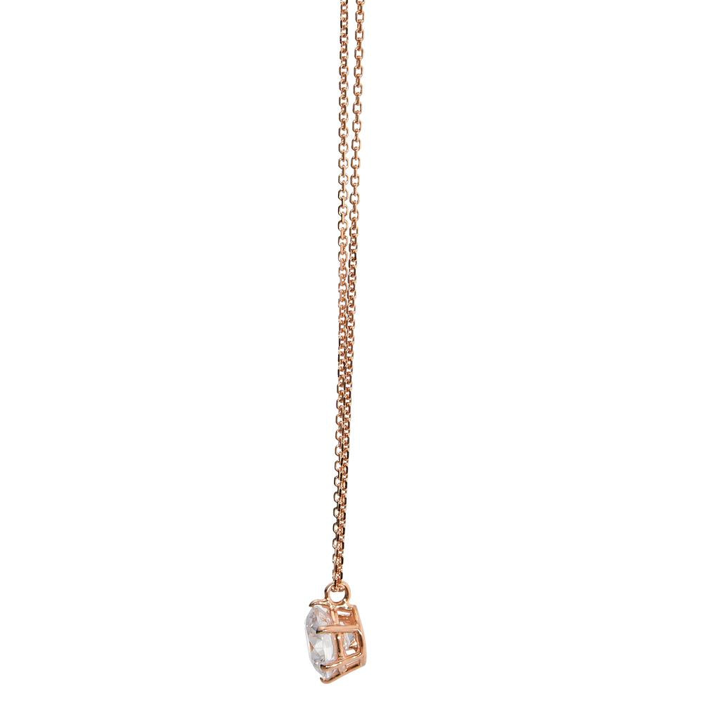 Necklace 14k Red Gold Zirconia 42-45 cm Ø5.5 mm