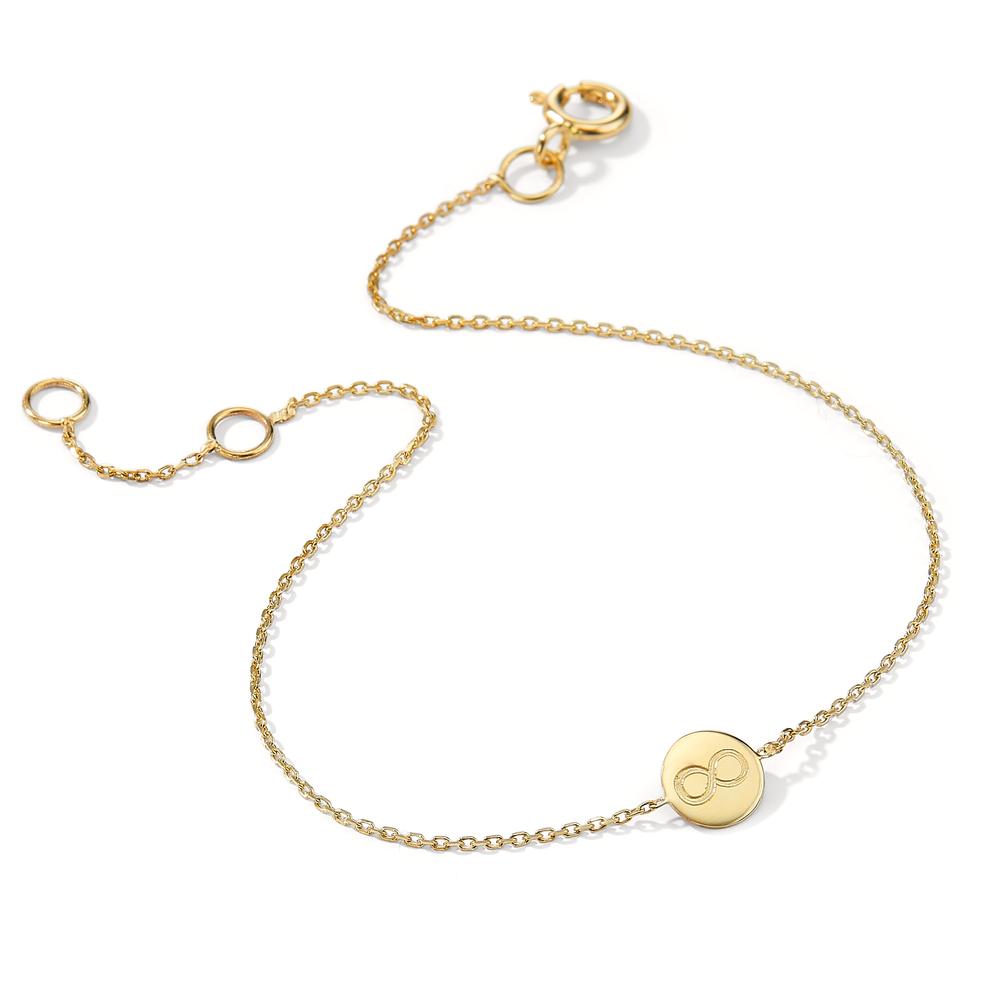 Bracelet 14k Yellow Gold Infinity 17-19 cm