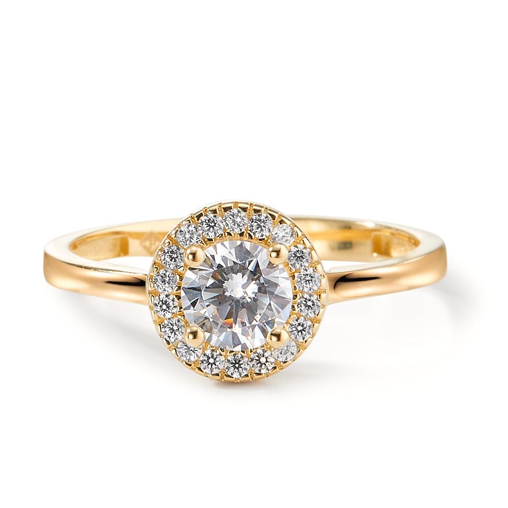 Ring 14k Yellow Gold Zirconia Ø8 mm