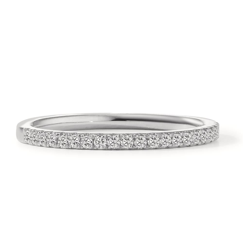 Memory ring 18k White Gold Diamond 0.165 ct, 23 Stones, w-si