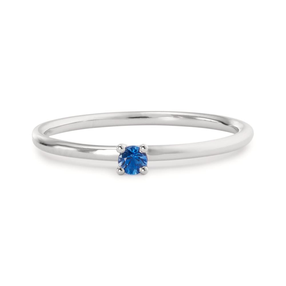 Solitaire ring 18k White Gold Sapphire