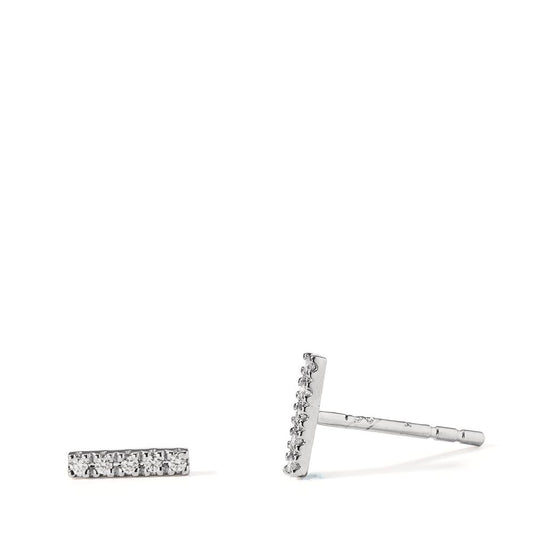 Stud earrings 18k White Gold Diamond 0.05 ct, 5 Stones, w-si