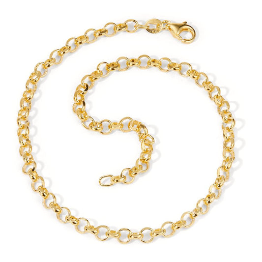 Anklet Silver Yellow Gold plated 22-26 cm