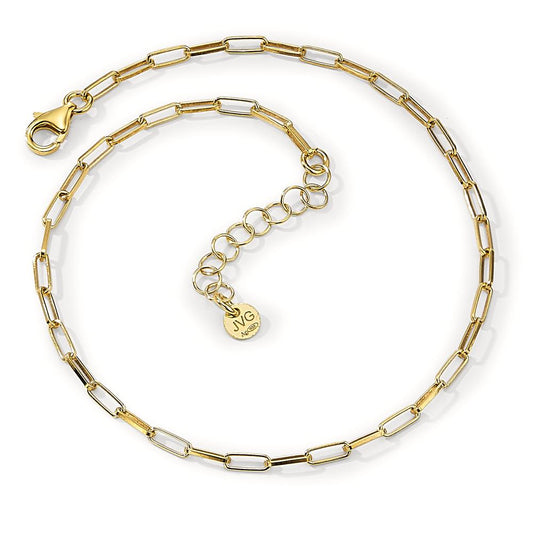 Anklet Silver Yellow Gold plated 23-26 cm