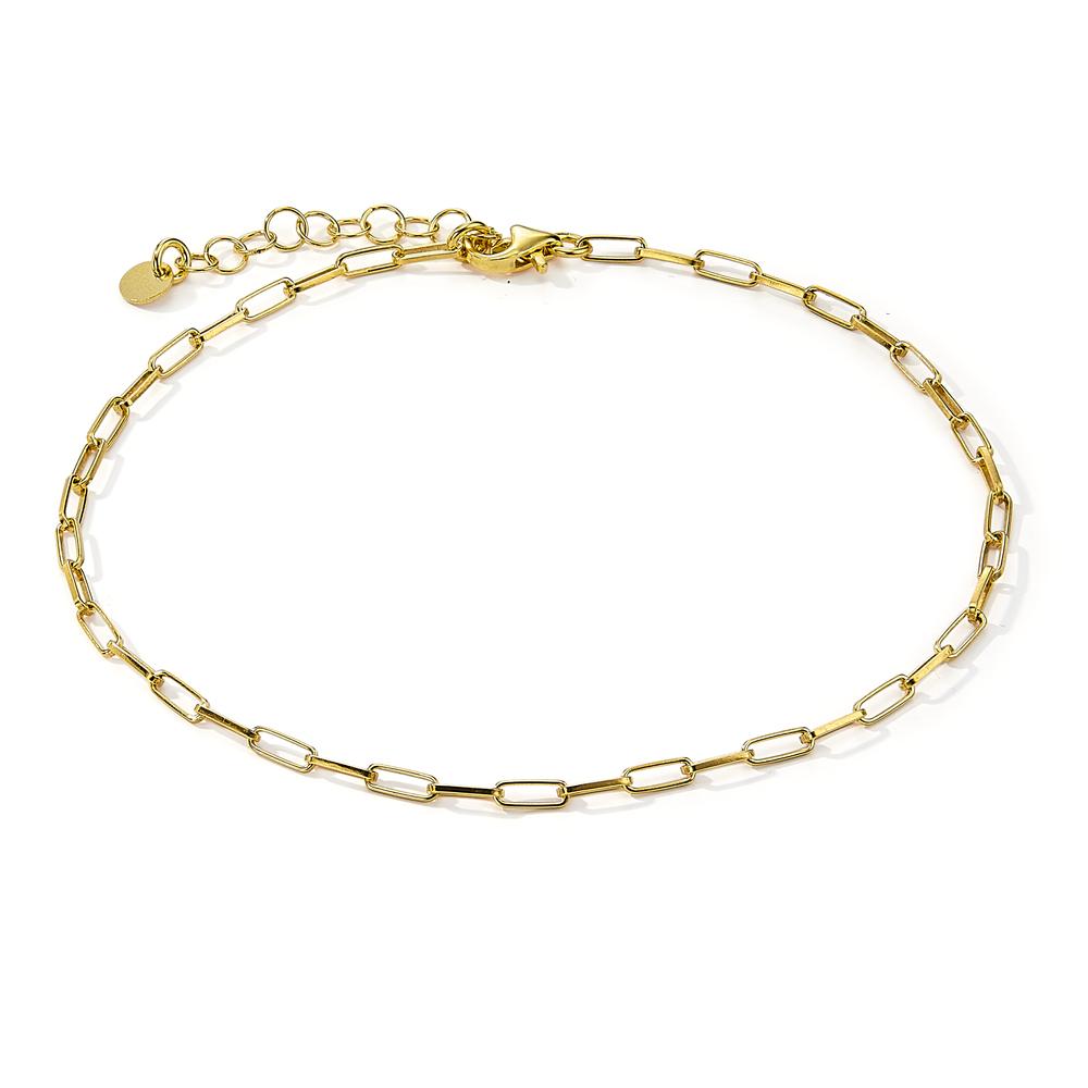 Anklet Silver Yellow Gold plated 23-26 cm