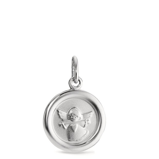 Pendant Silver Rhodium plated Guardian Angel Ø12 mm