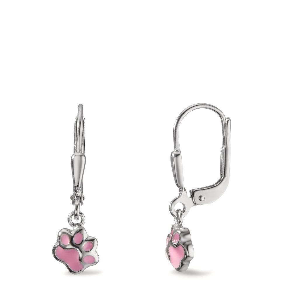 Drop Earrings Silver Rhodium plated Paw Ø6 mm