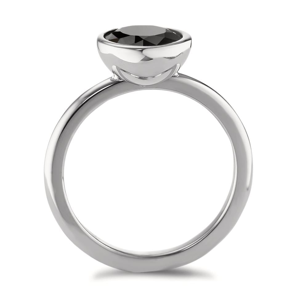 Ring Stainless steel Zirconia Black Ø9.5 mm