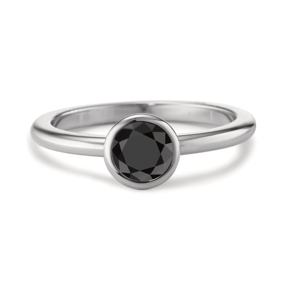 Ring Stainless steel Zirconia Black Ø7 mm